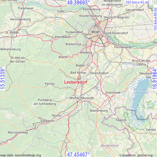 Leobersdorf on map