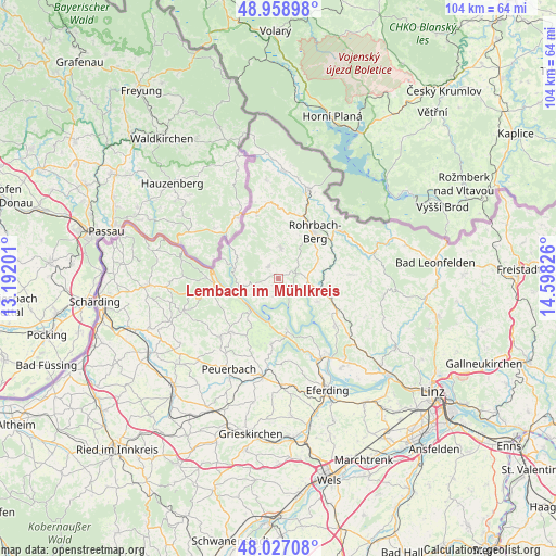 Lembach im Mühlkreis on map