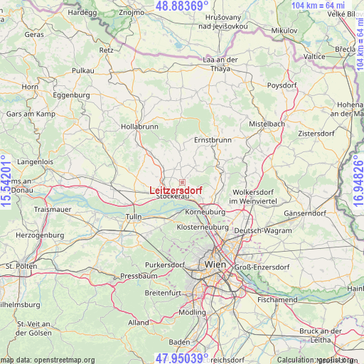Leitzersdorf on map