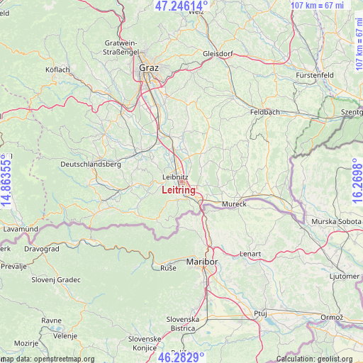 Leitring on map