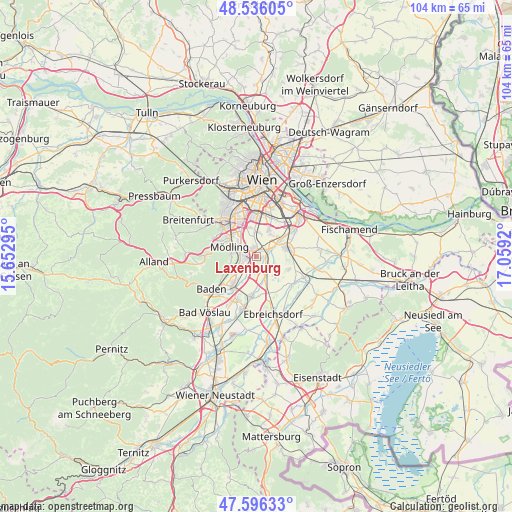 Laxenburg on map