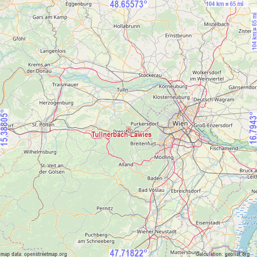 Tullnerbach-Lawies on map
