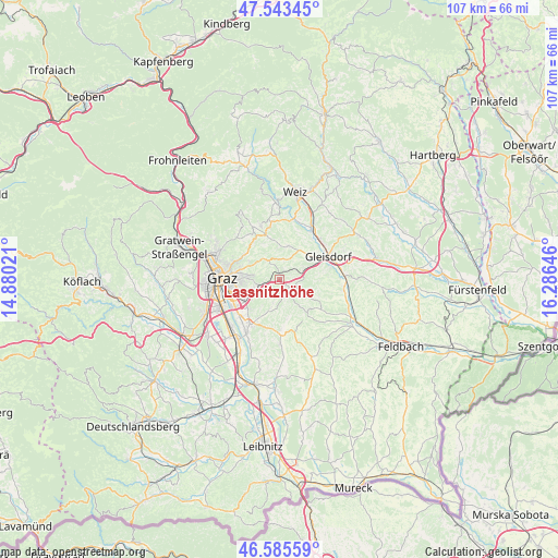 Lassnitzhöhe on map