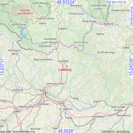 Lasberg on map