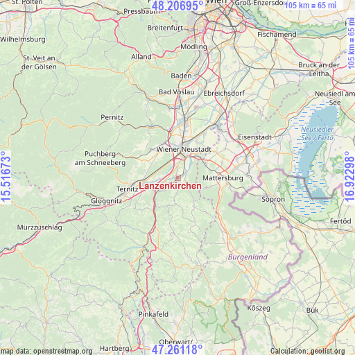 Lanzenkirchen on map