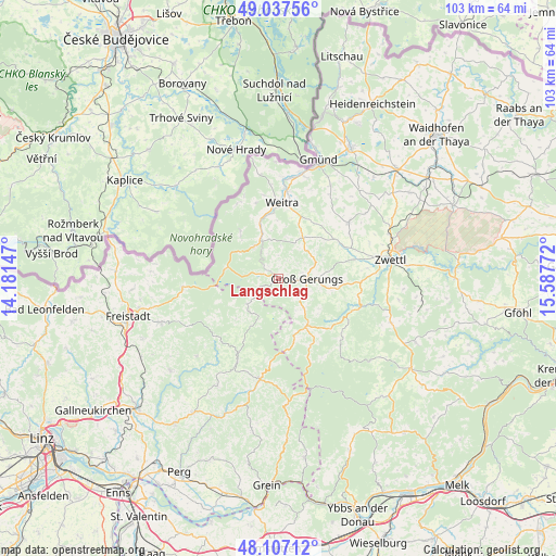 Langschlag on map