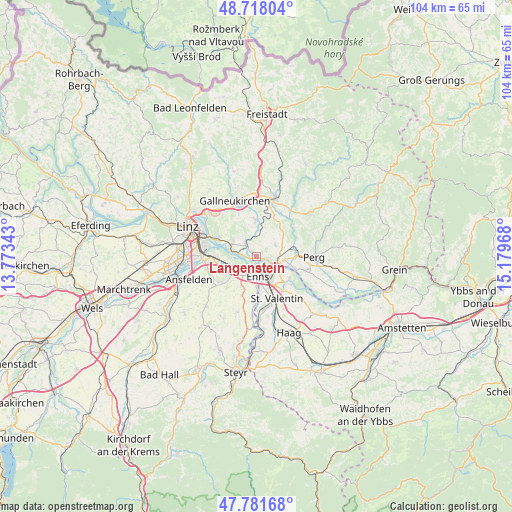 Langenstein on map