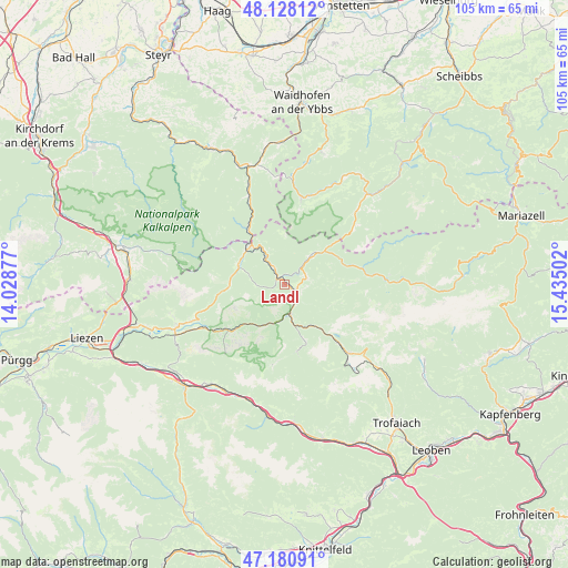 Landl on map