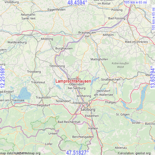 Lamprechtshausen on map