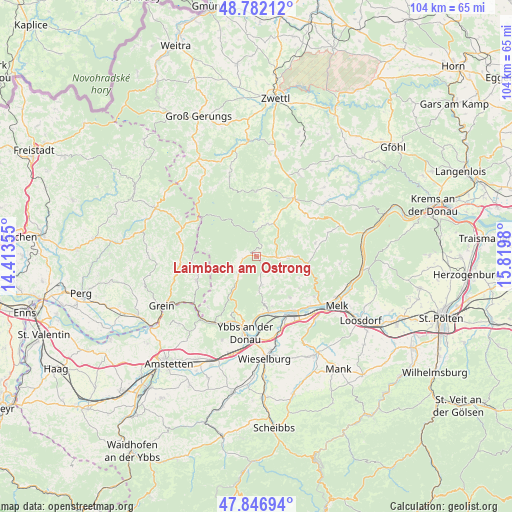 Laimbach am Ostrong on map