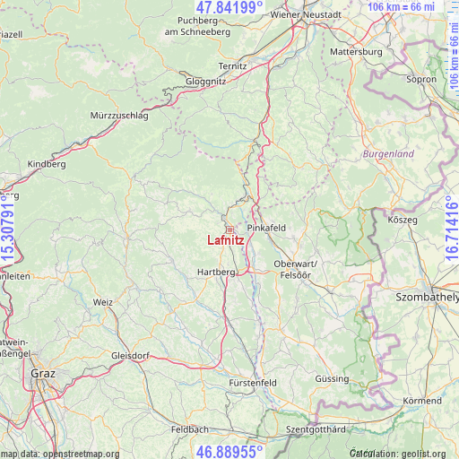 Lafnitz on map