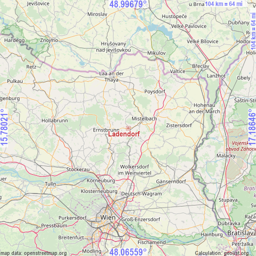 Ladendorf on map