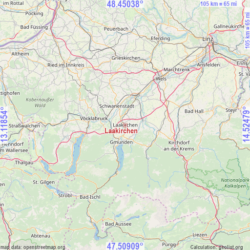 Laakirchen on map