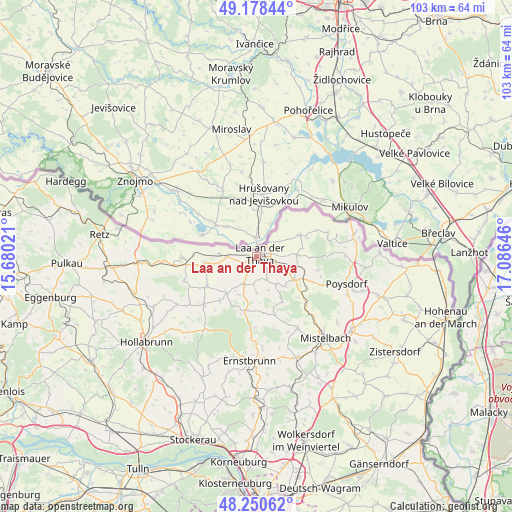 Laa an der Thaya on map