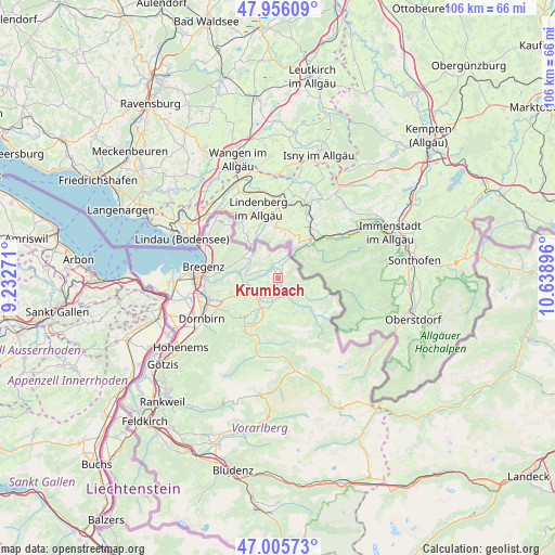 Krumbach on map