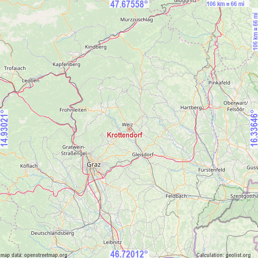 Krottendorf on map