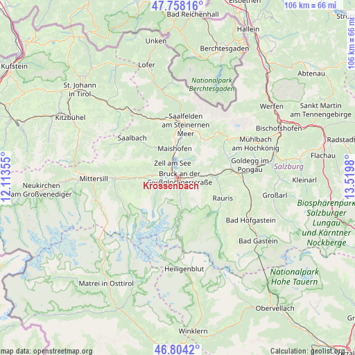 Krössenbach on map
