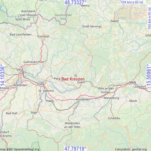 Bad Kreuzen on map