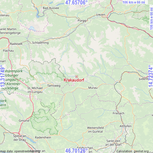 Krakaudorf on map