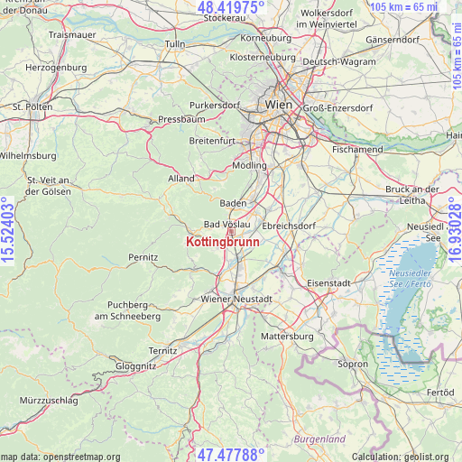 Kottingbrunn on map