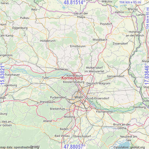 Korneuburg on map