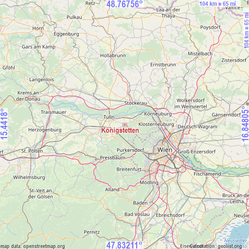 Königstetten on map
