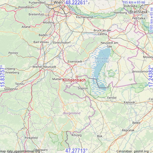 Klingenbach on map