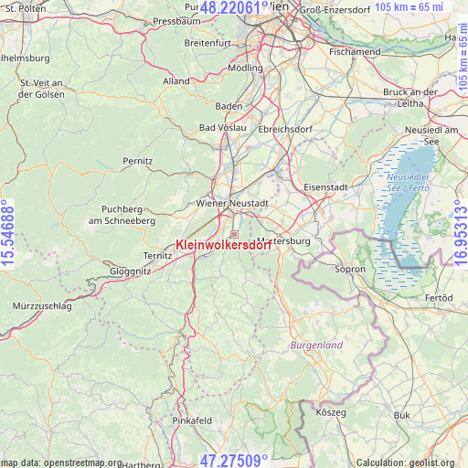 Kleinwolkersdorf on map