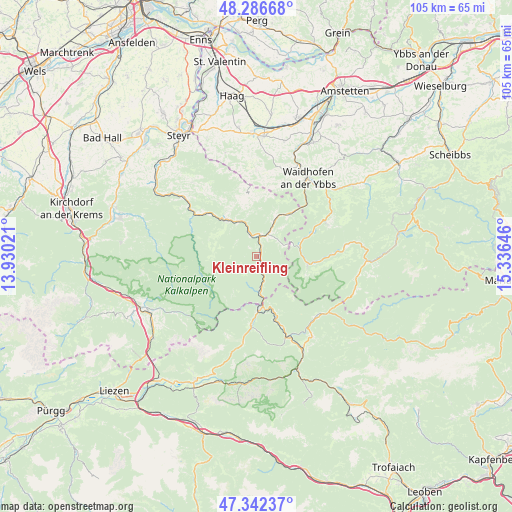 Kleinreifling on map