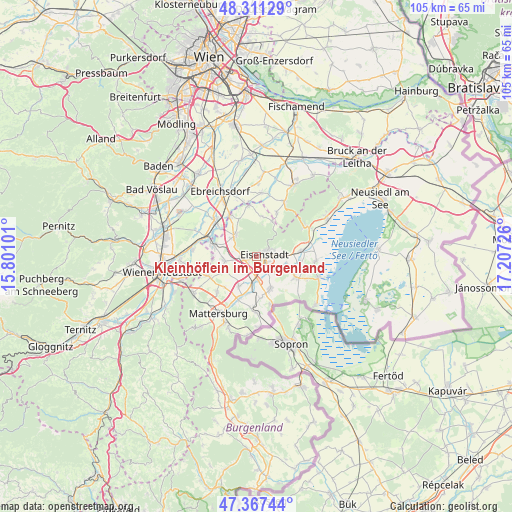 Kleinhöflein im Burgenland on map