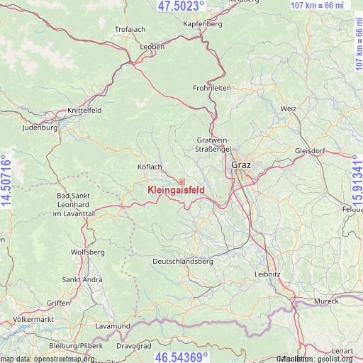 Kleingaisfeld on map