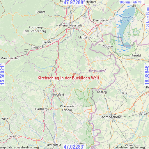 Kirchschlag in der Buckligen Welt on map