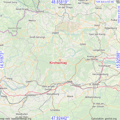 Kirchschlag on map