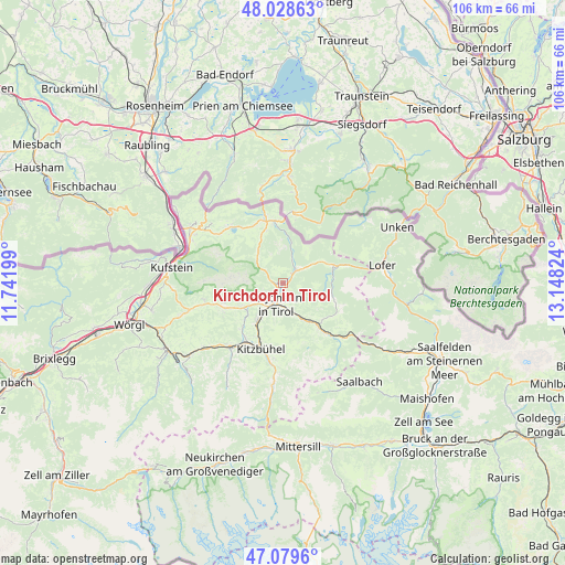 Kirchdorf in Tirol on map