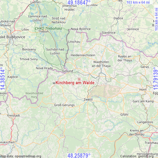 Kirchberg am Walde on map