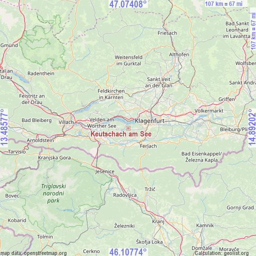 Keutschach am See on map