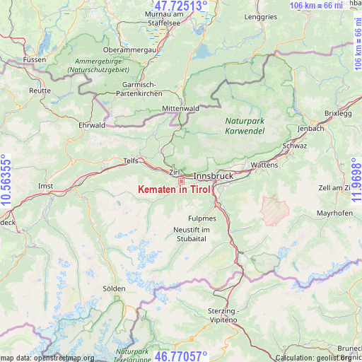 Kematen in Tirol on map
