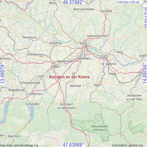 Kematen an der Krems on map