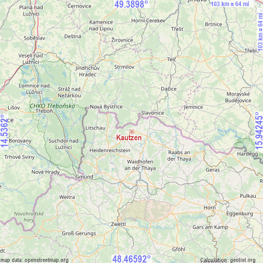 Kautzen on map