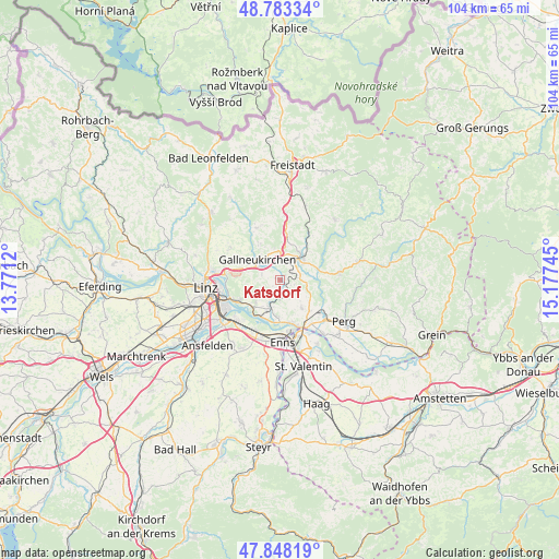Katsdorf on map