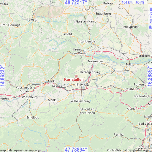Karlstetten on map