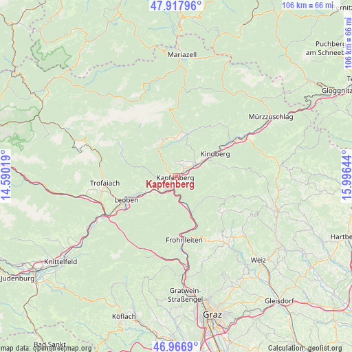 Kapfenberg on map