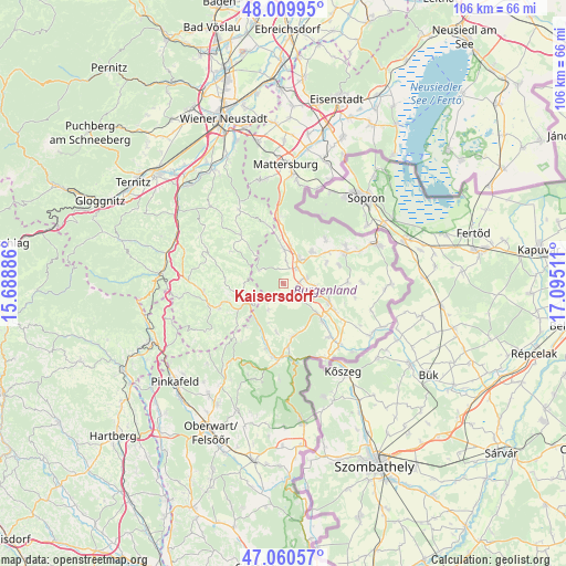Kaisersdorf on map