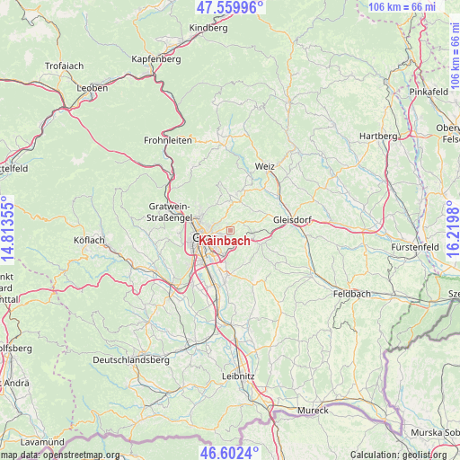 Kainbach on map