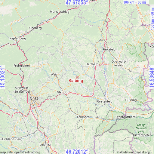 Kaibing on map