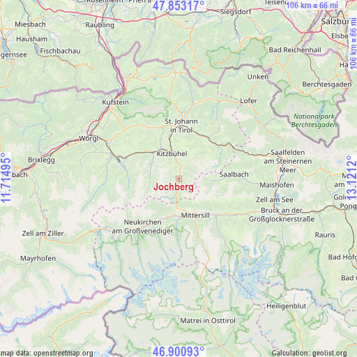 Jochberg on map