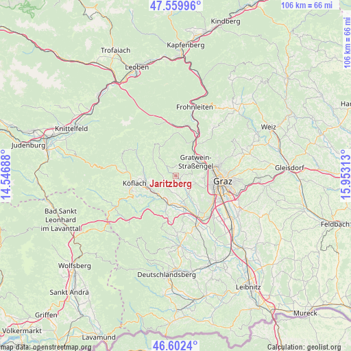 Jaritzberg on map