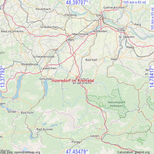 Inzersdorf im Kremstal on map