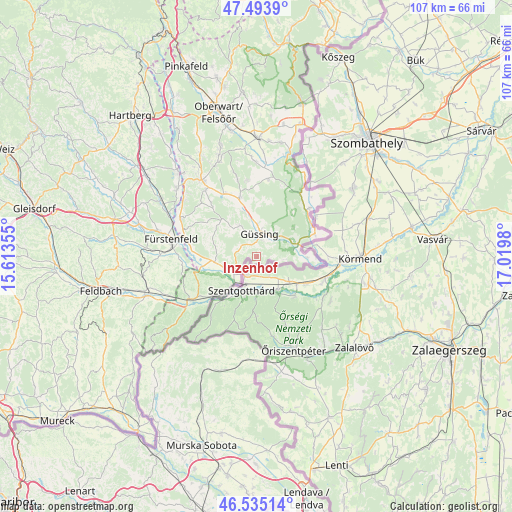 Inzenhof on map
