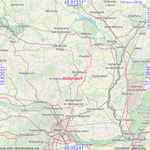 Hüttendorf on map